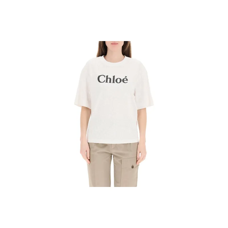Chloé T Shirts Women's White-1