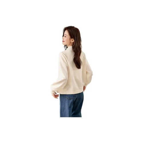 Mo Han Yi Mei Baseball Jacket Women's Ecru