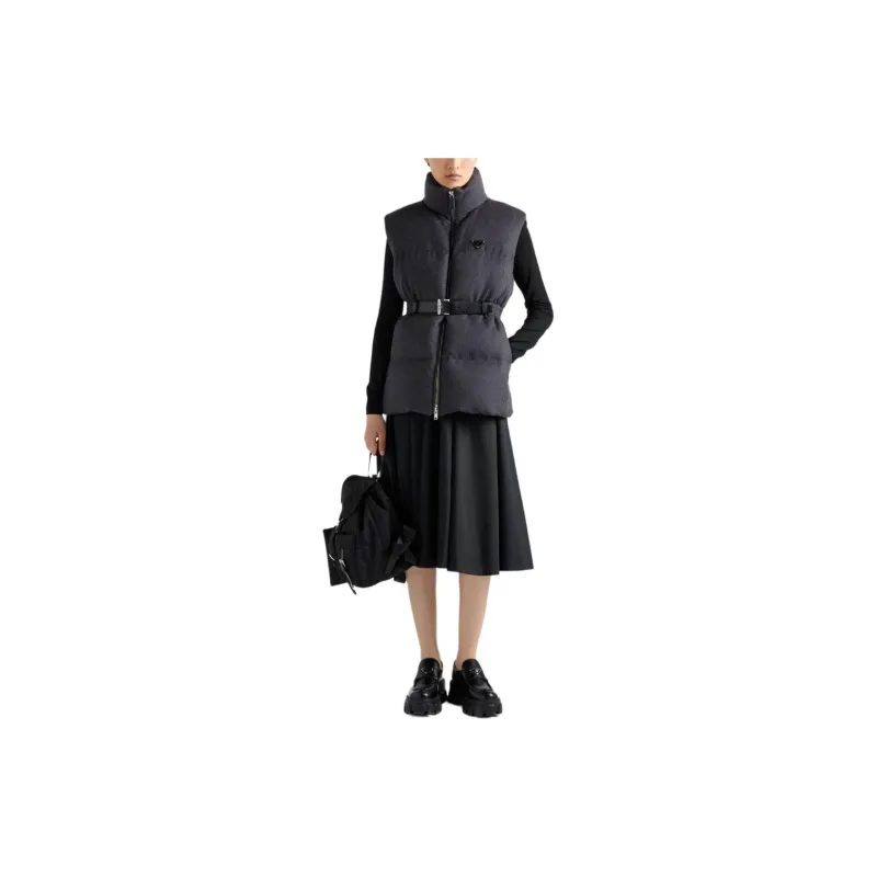 PRADA Belted Down padded Gilet-1