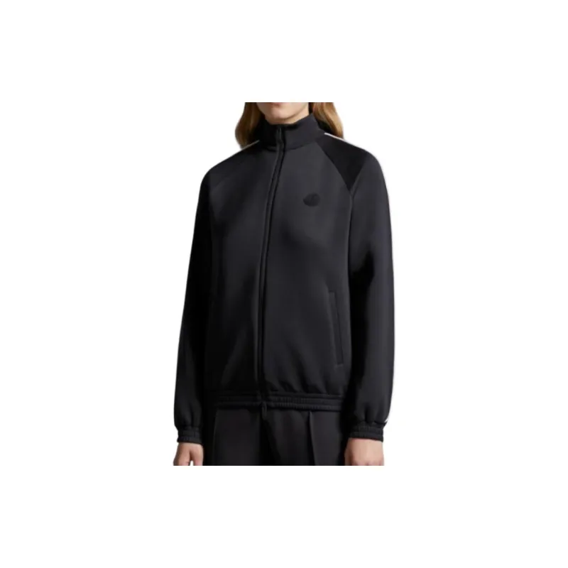 Moncler Piped trim Zip up Jersey Jacket-1