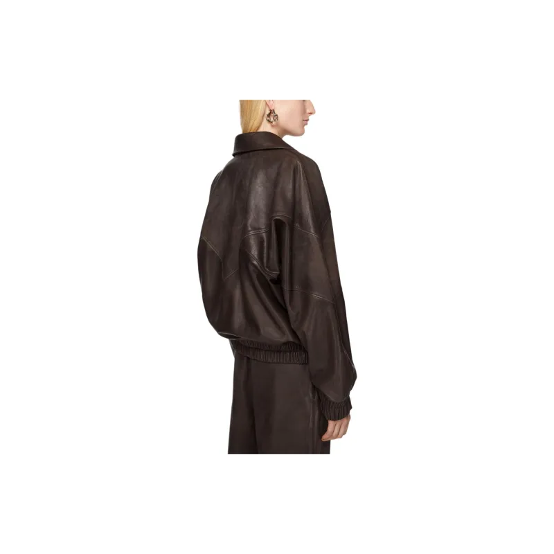 Acne Studios High Neck Leather Jacket-3