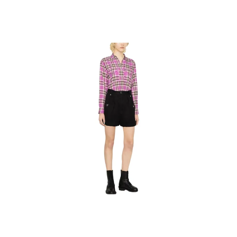 ISABEL MARANT ETOILE Mayola Plaid Cotton Shirt-2