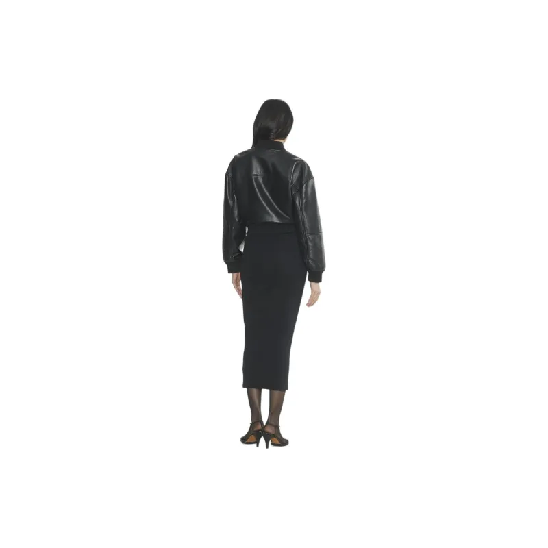 ARITZIA FW24 Babaton Synergy Bomber Jackets Coats Women's BLACK/Black-3