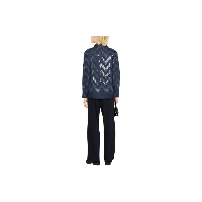 MISSONI Sequin-embellished Denim Jacket-2