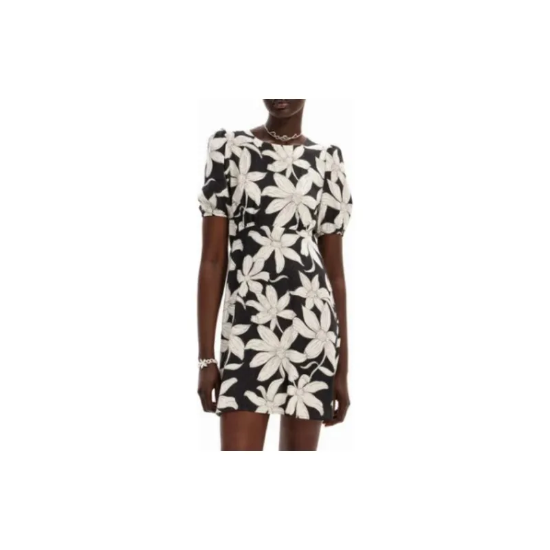 Desigual Short Sleeved Dress Women's Black-3