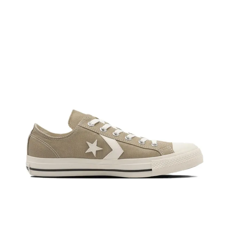 Converse Anti Slip Wear Resistant Low Top Canvas Shoes Unisex Beige-1