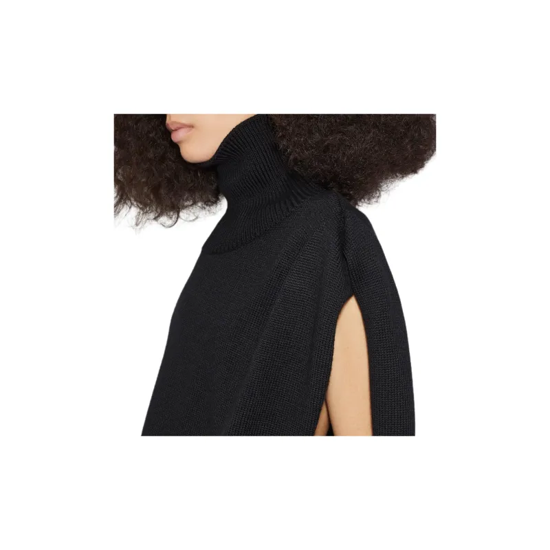 Alaia Knitted Asymmetrical Cape Jumper-5