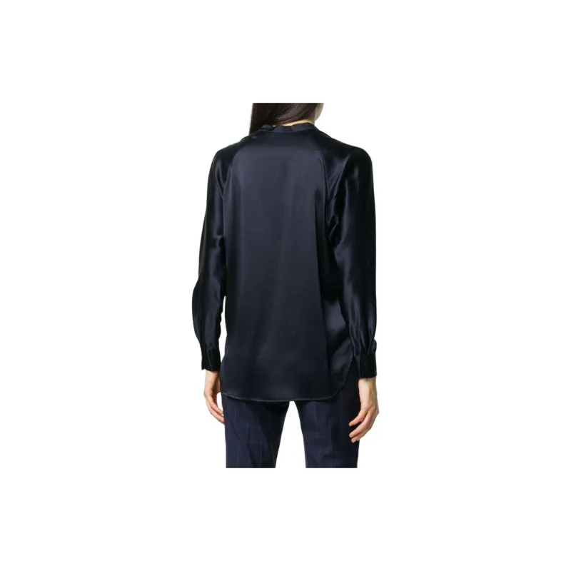VINCE Long sleeved Open Front Blouse-4