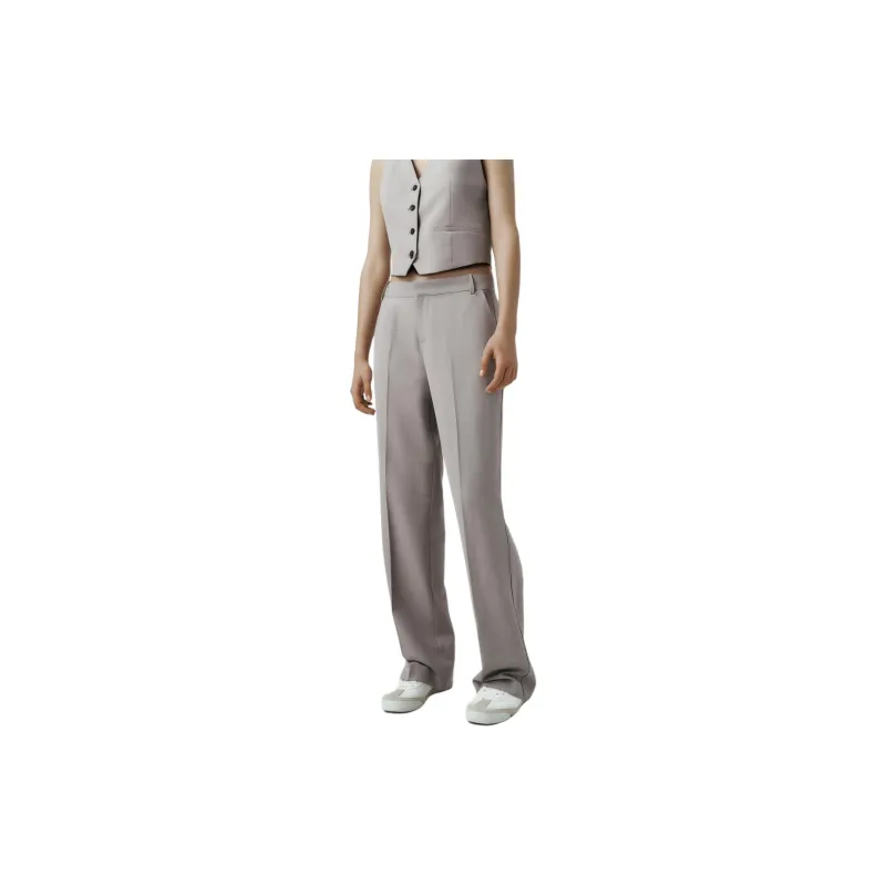 ZARA Casual Pants Women's Dark Taupe-2