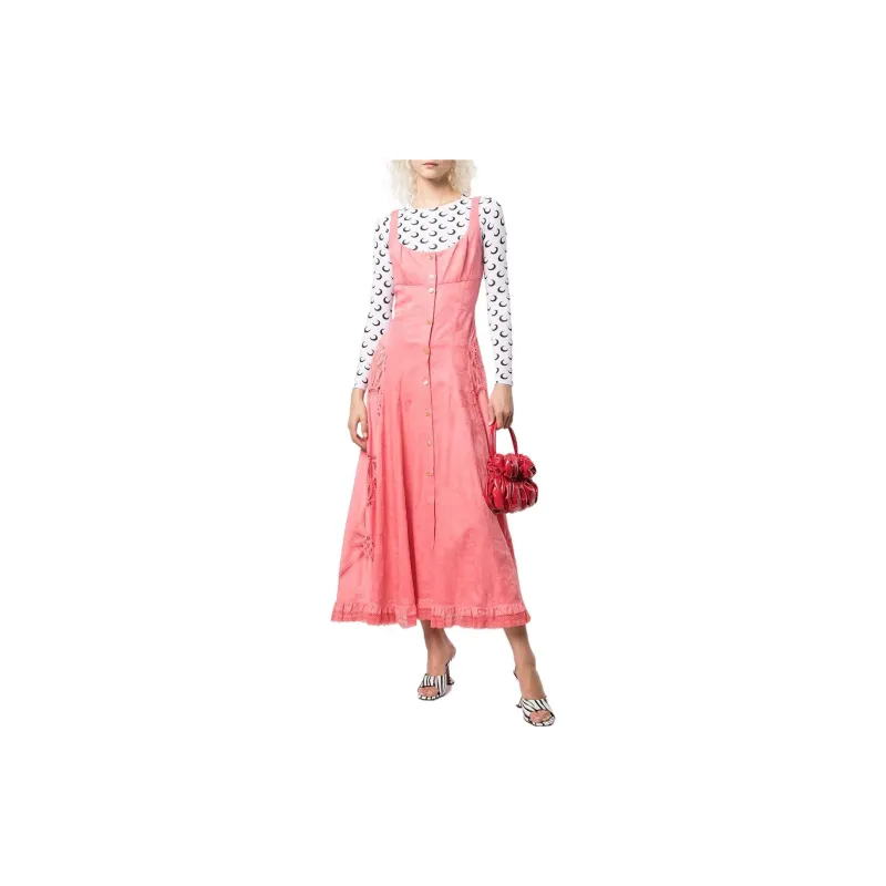 Marine Serre Slip Dresses Women's Red-1
