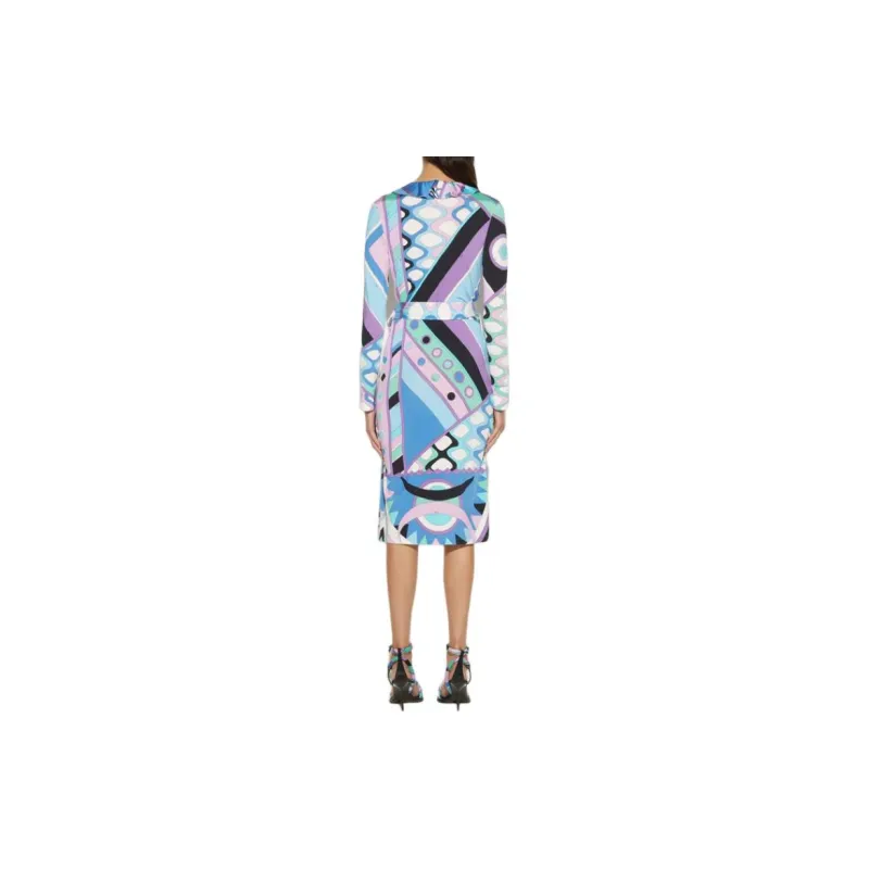 Pucci Geometric Wrap Midi Dress-2