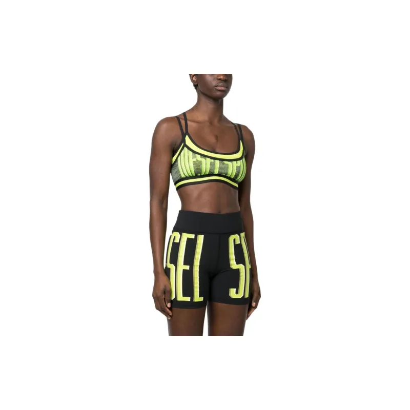 DIESEL Sport Sleeveless Sports Shirts Women's Fluorescent Yellow-3