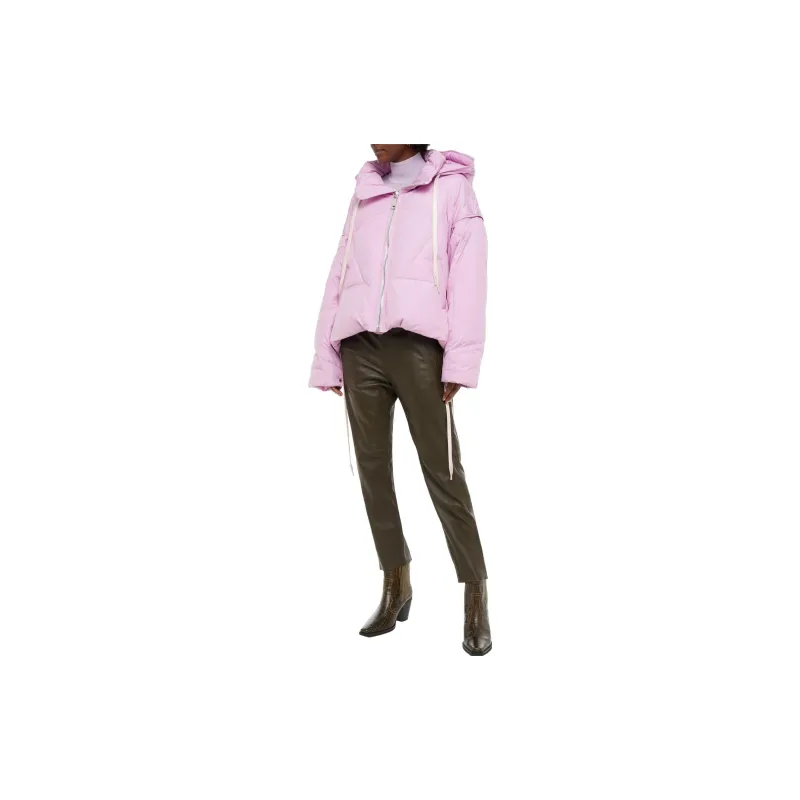 KHRISJOY Fleece Lined Down Jacket Women's Light Purple-1