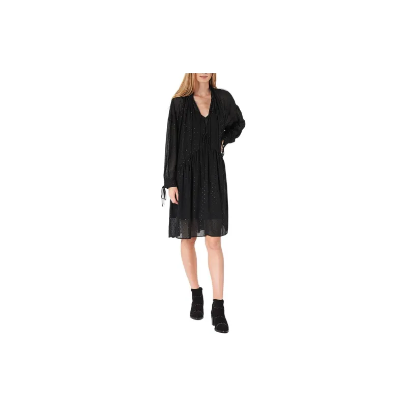 REPLAY Long Sleeved Dress Women's Black-1