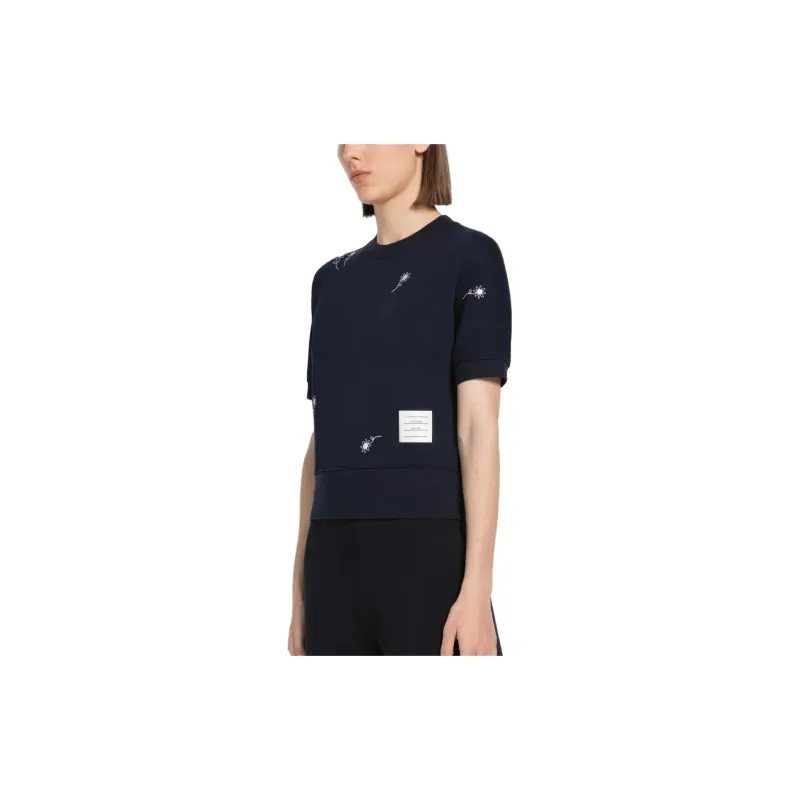 THOM BROWNE T Shirts Women's Marine Blue-3