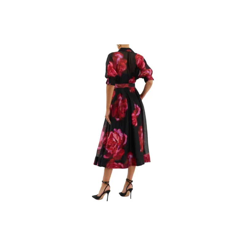 Rebecca Vallance Rosina Floral-print Midi Dress-1