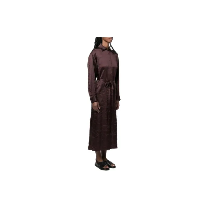 UMA WANG Amare Satin Shirt Dress-3