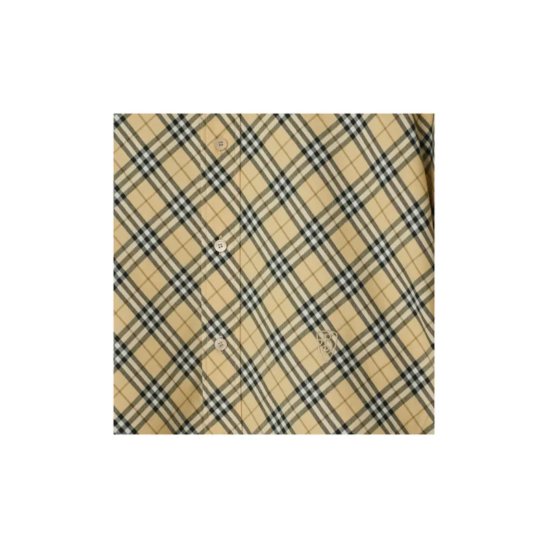 Burberry Logo Embroidered Checked Shirt-5