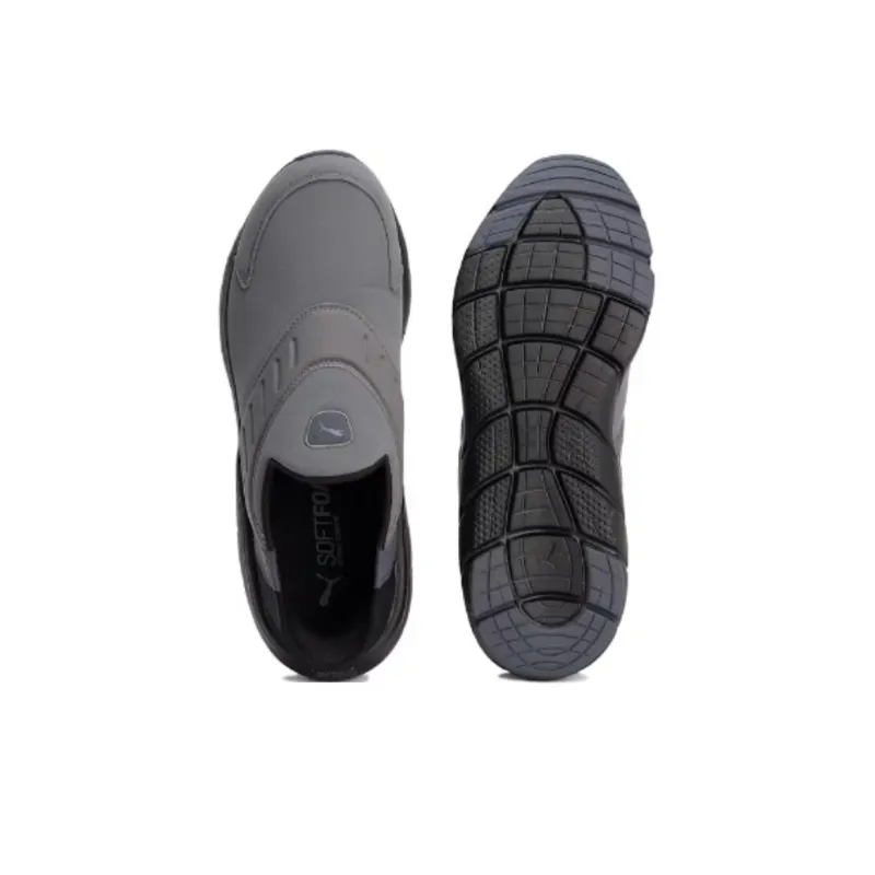 PUMA Wear resistant And Waterproof Low Top Running Shoes Unisex Black Gray-3