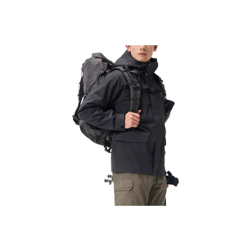 OUTDOOR PRODUCTS Waterproof, Windproof, UV Protection, Breathable, Thermal Windbreaker Jacket Men's Night Black-1