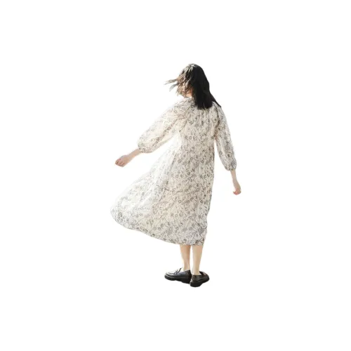 Demana Long-Sleeved Dresses Women's Print