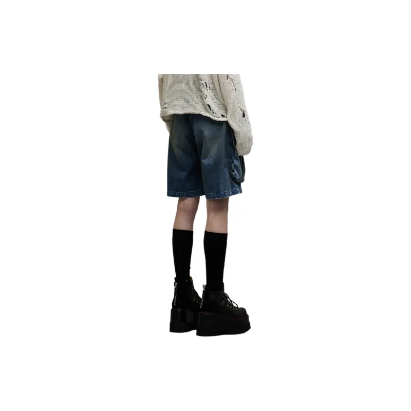 R13 SS24 Denim Shorts Women's Wilton Blue-4