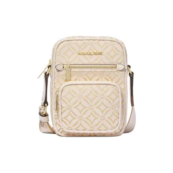 MICHAEL KORS Jet Set Polyester Shoulder Bag, Crossbody Bag Medium Size Women's Beige