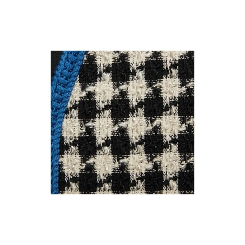 GUCCI Gingham Long-Sleeved Tweed Jacket-5