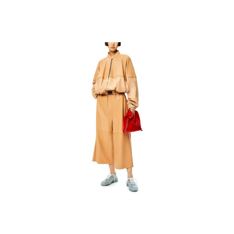 LOEWE Nappa Bomber Jacket Beige/Sand-1