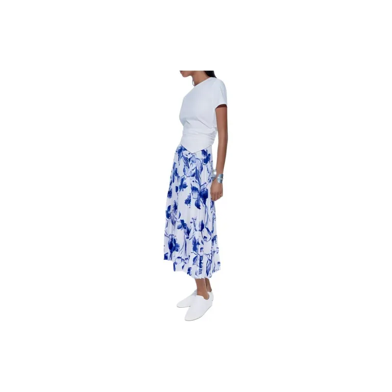ZARA Casual Long Skirt Women's Blue-3
