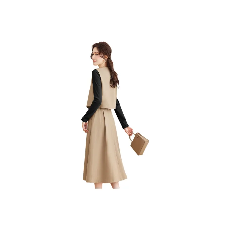 TERRE BLEUE Skirt Set Women's Khaki-3