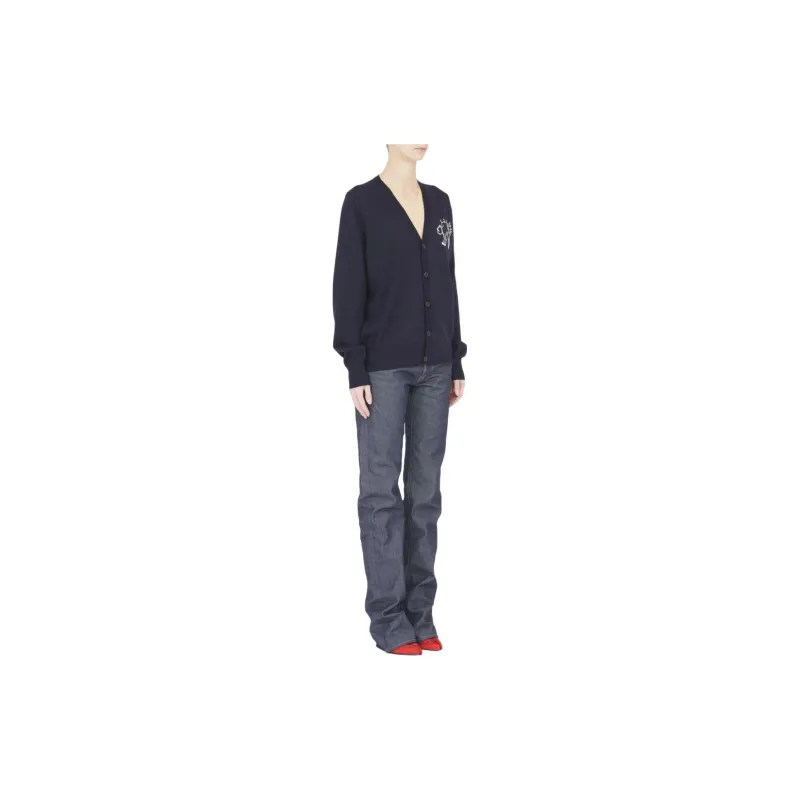 Maison Margiela Logo Motif Embroidered Buttoned Cardigan-4