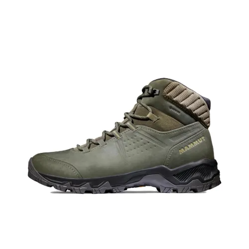 MAMMUT Mercury 4 Anti-Slip Wear-Resistant Mid-Top Hiking Shoes Men's Green