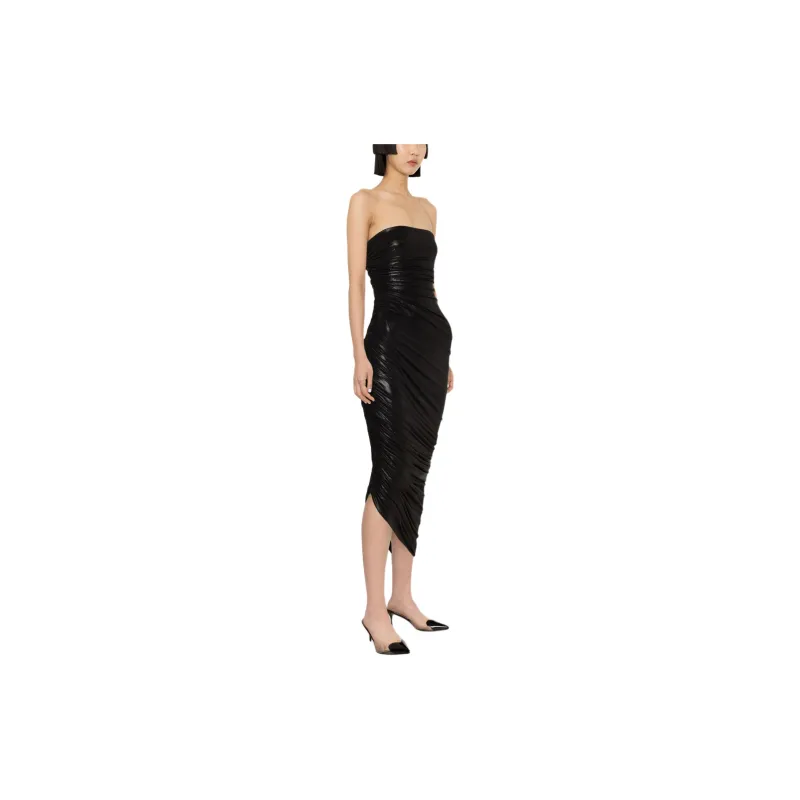 NORMA KAMALI Diana Shirred Midi Dress-3