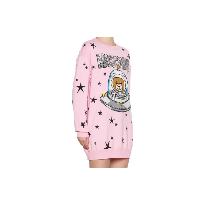 MOSCHINO Loose Fit Sweater Women's Pink-4