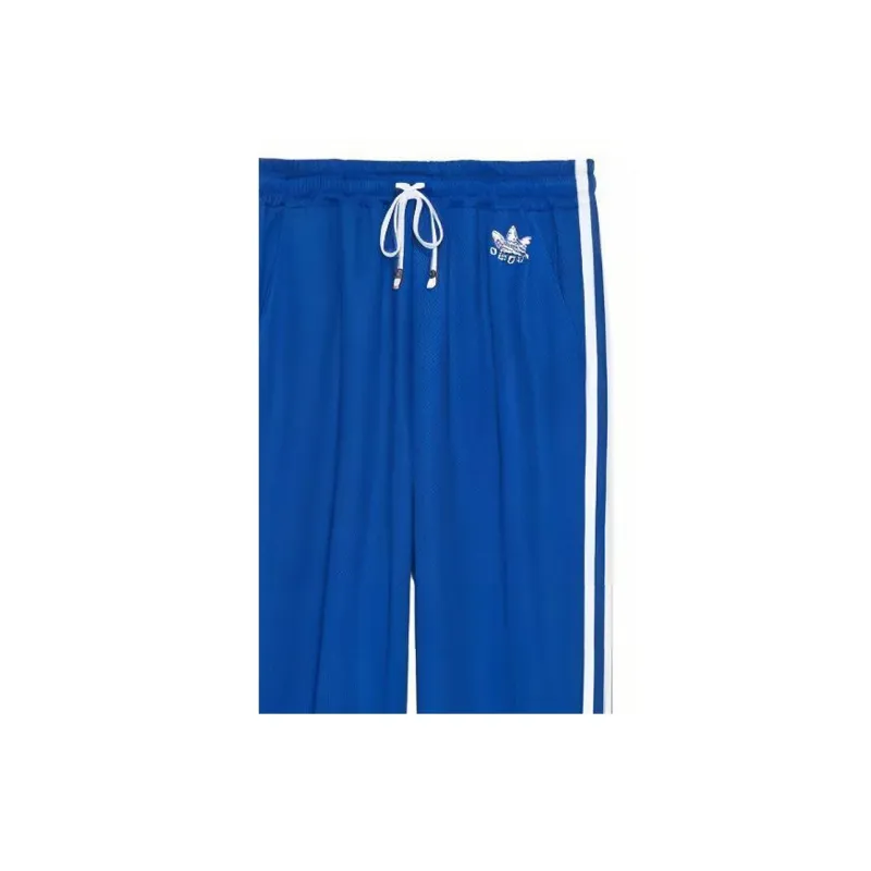 GUCCI x Adidas Originals FW22 Knitted Sports Pants Women's Blue-5