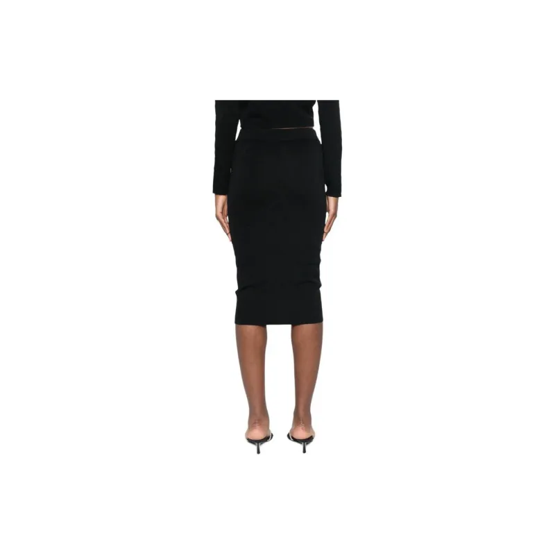 PINKO Love Birds Monogram Jacquard Pencil Skirt-1