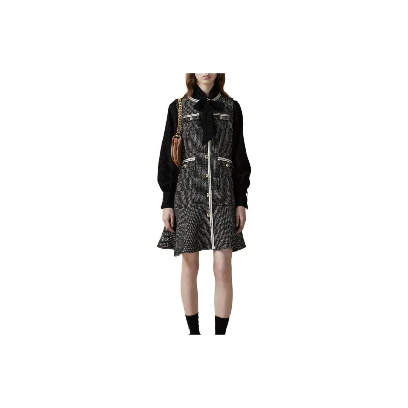 DKNY Sleeveless Dress Women's Black-1