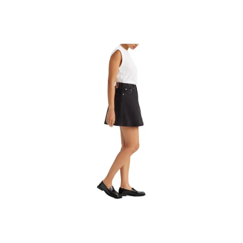 Levi's Denim Short Skirts Women's Black-4