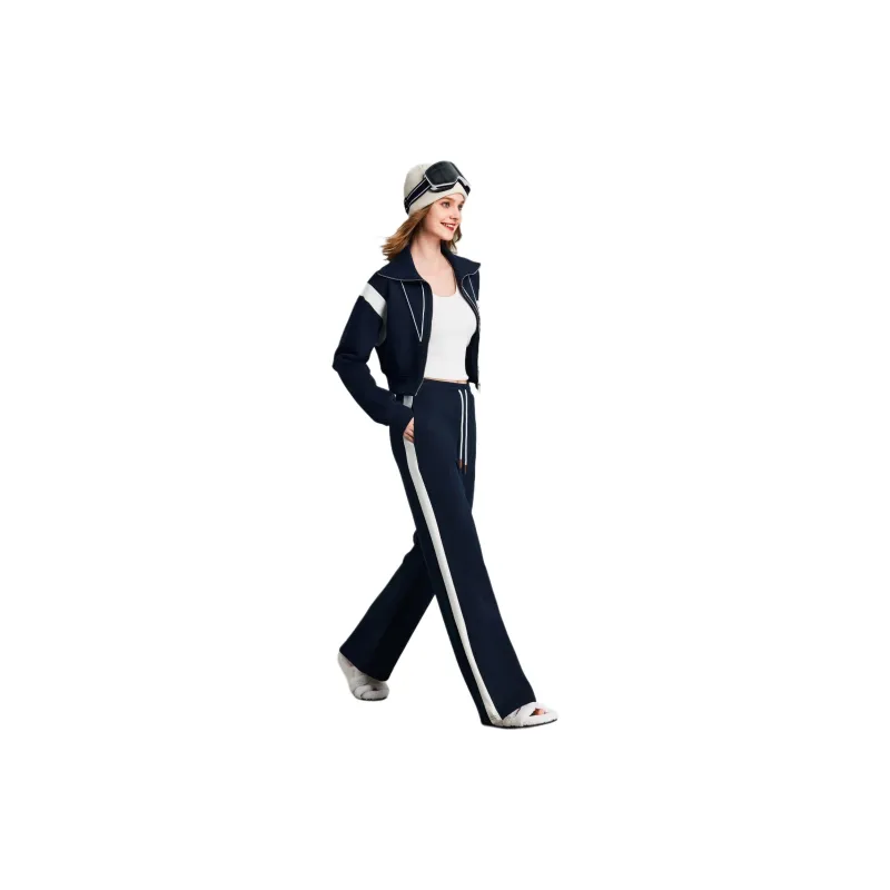 HAVVA Casual Suit Women's Navy Blue-3