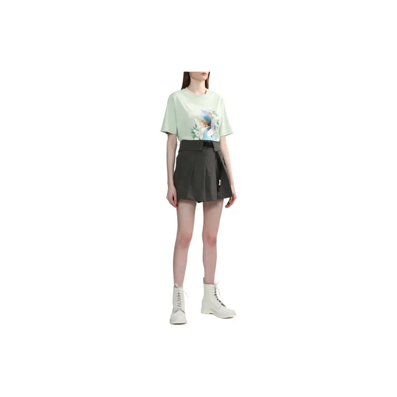 MUSIUM DIV Pleated Buckled Skorts-4