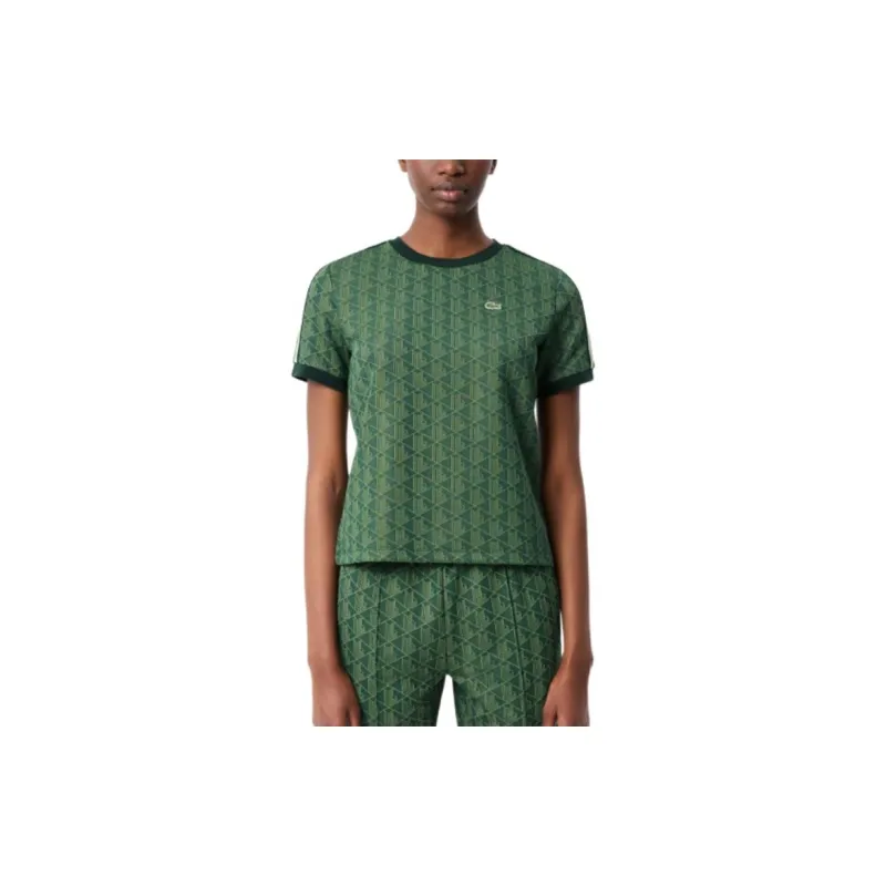 LACOSTE Monogram jacquard T shirt-3