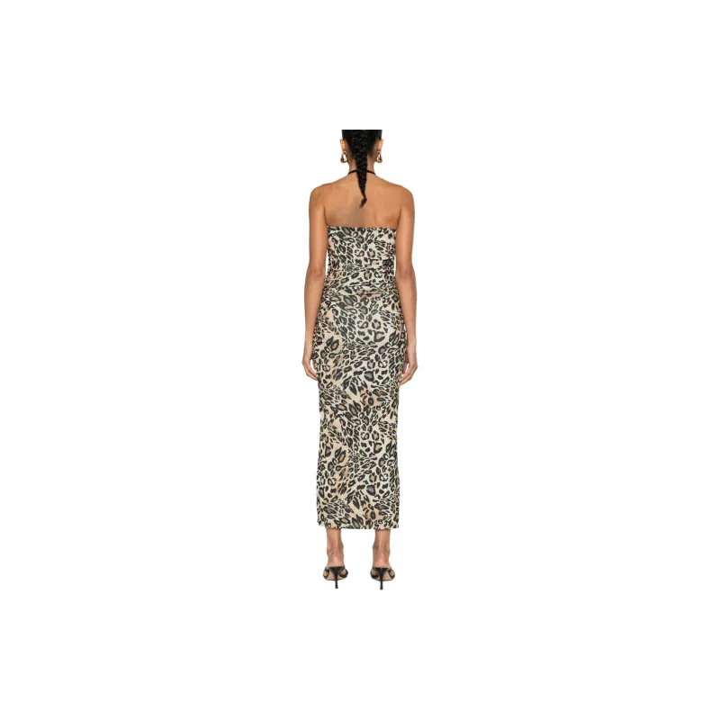NANUSHKA Eliz Leopard print Midi Dress-1