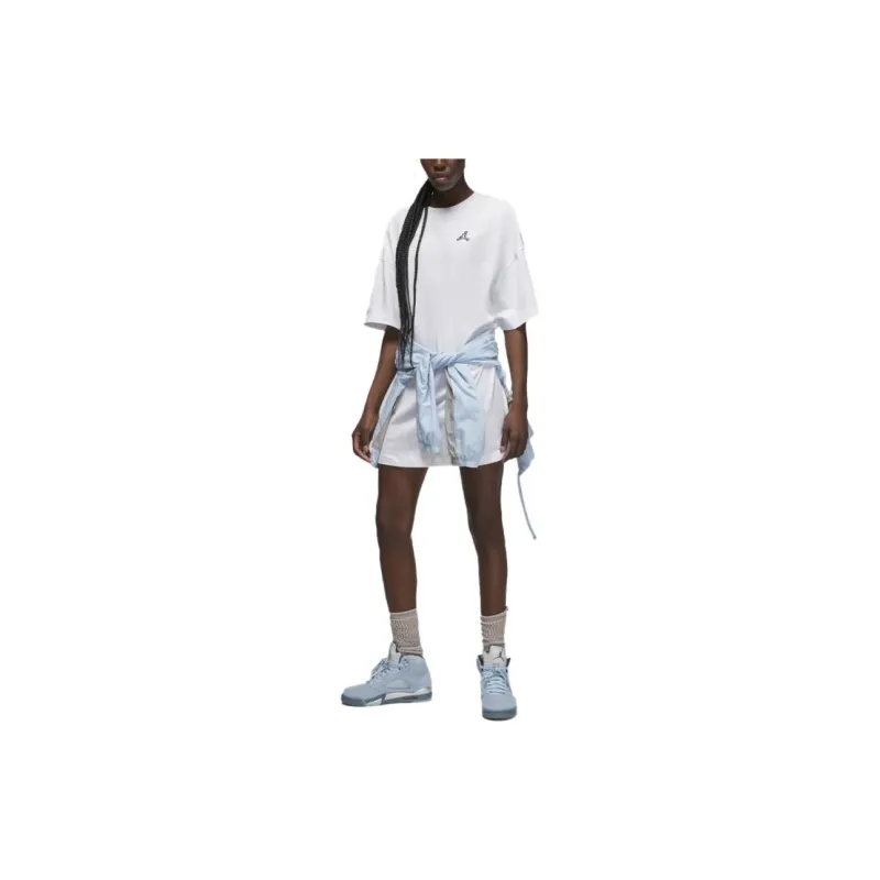 Jordan Essentials Short Sleeved Dresses Women's White-2