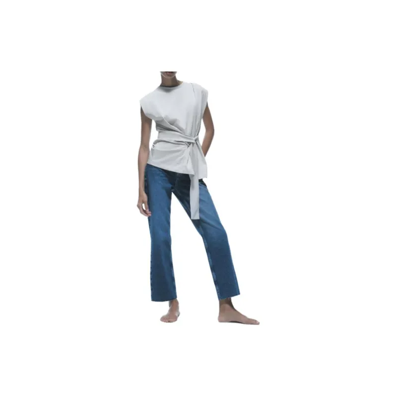 ZARA T-Shirts Women's Brown-2