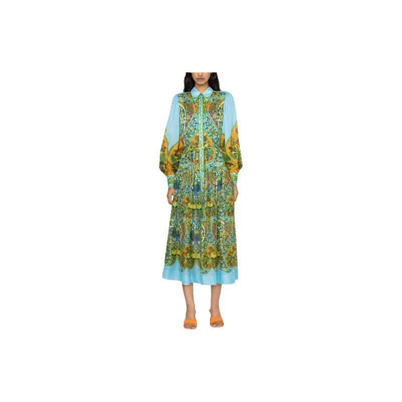 ALEMAIS Sofie Floral-print Midi Dress-1