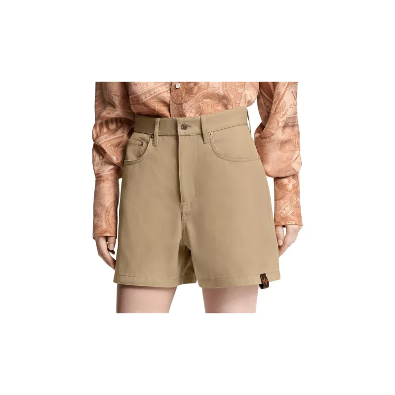 LOUIS VUITTON Straight Cut Gabardine Shorts-4