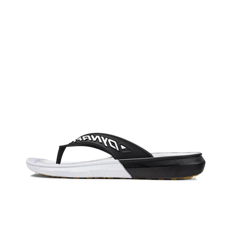 DYNAFIT Abrasion-Resistant Slip-Resistant Flip Flops Unisex Black White-0