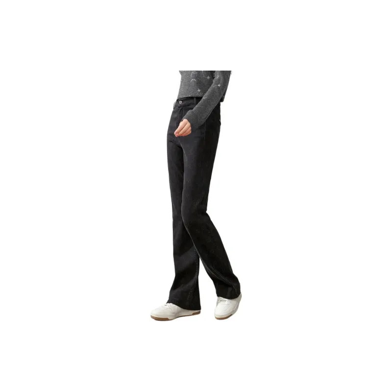 JZ. ANNAKRO Jeans Women's Plain Black-3