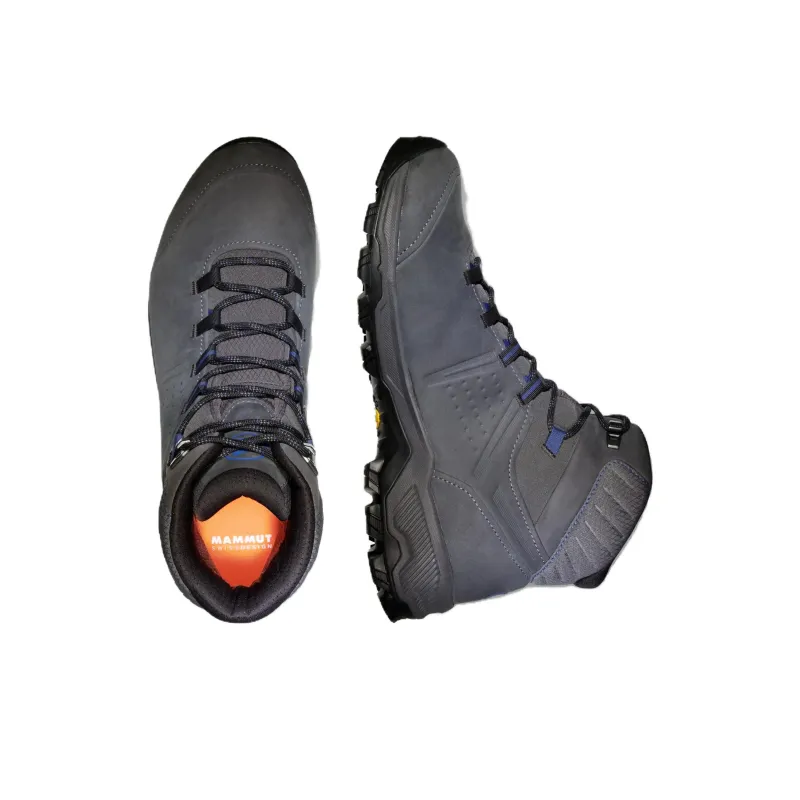 MAMMUT Mercury 4 Anti Slip Wear Resistant Mid Top Hiking Shoes Men's Gray Blue-3